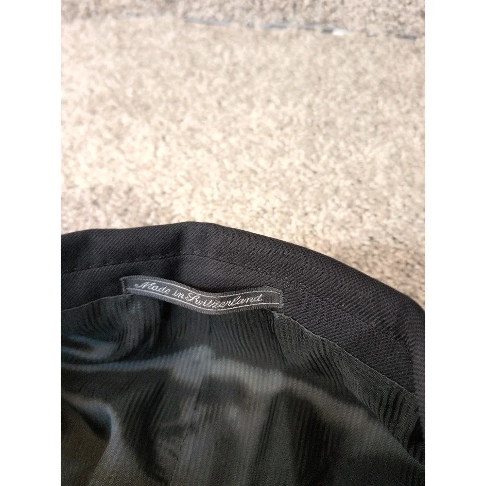 Ermenegildo Zegna Soft Black Wool 3-Button Blazer Sport Coat Made in Switzerland